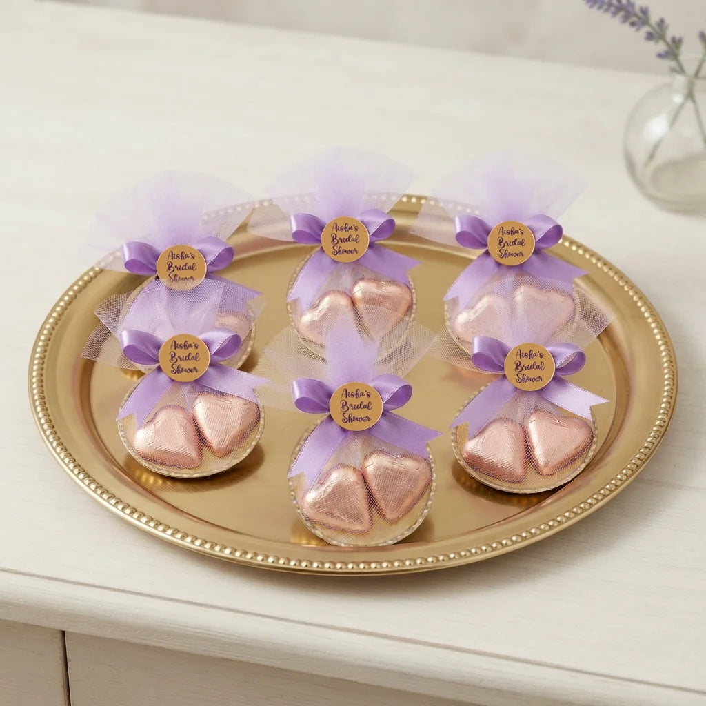 Personalized Heart Chocolate Bridal Shower Favors