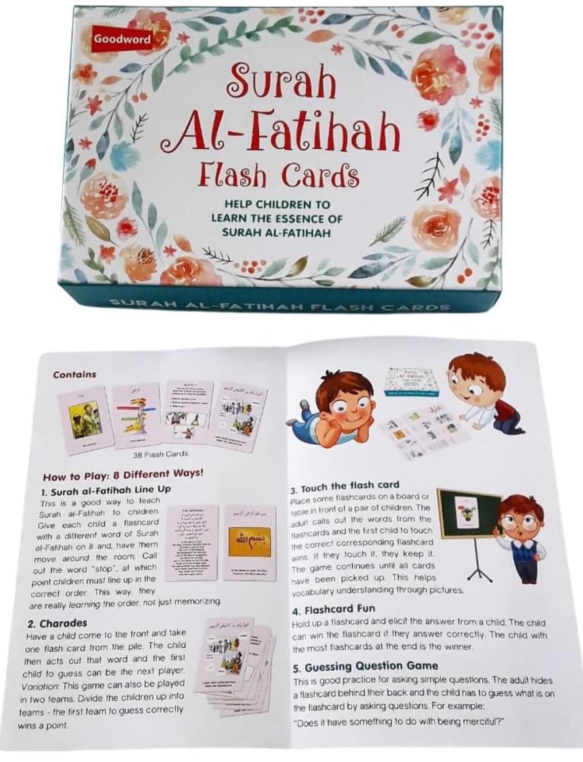 Surah Al-Fatihah Flash Cards – Educational Islamic Learning Set for Children.