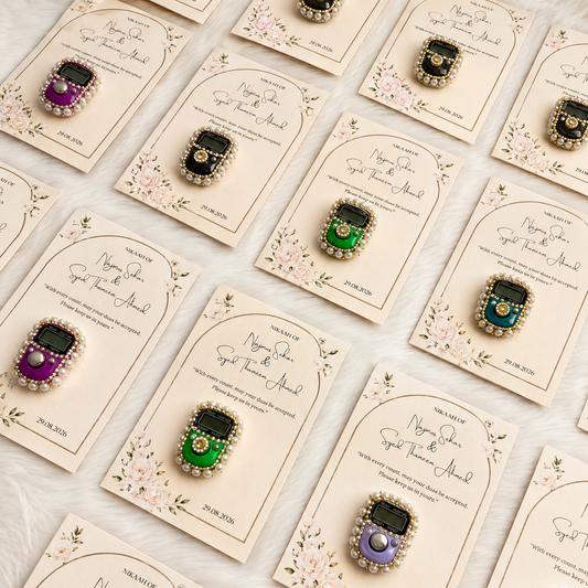 Tasbih Wedding Favors Studded Digital Counter | Custom Islamic Return Gift | Return Favors