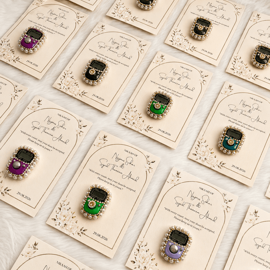Tasbih Wedding Favors Studded Digital Counter | Custom Islamic Return Gift | Return Favors.
