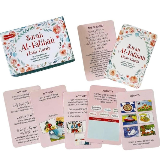 Surah Al-Fatihah Flash Cards – Educational Islamic Learning Set for Children.