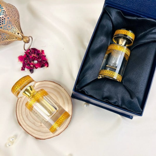 Alcohol-free Jannat-ul-Firdaus Attar with long-lasting fragrance in premium crystal design