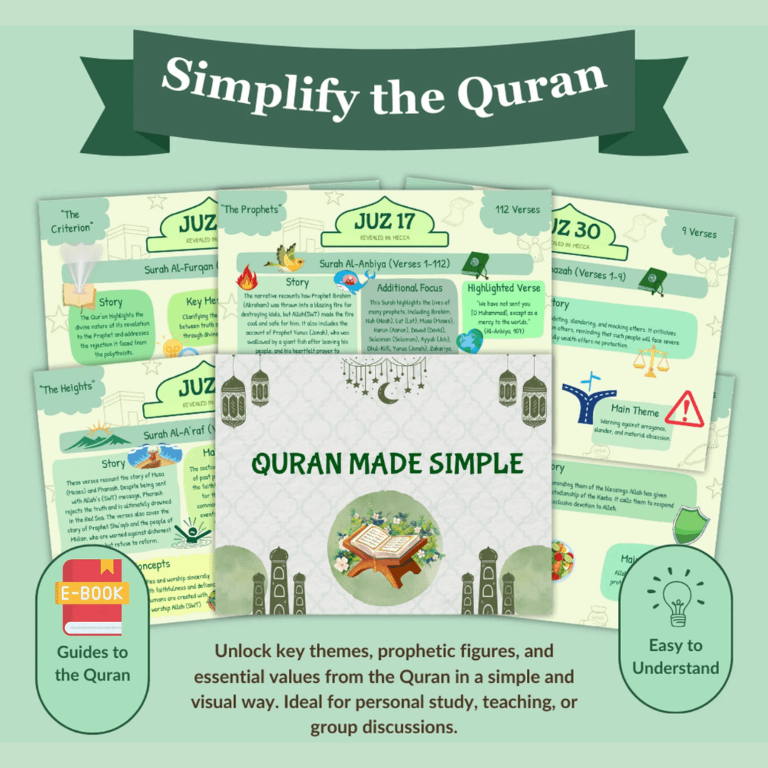 Quran Made Simple | Illustrated Quran | Downloadable E-Book Only.