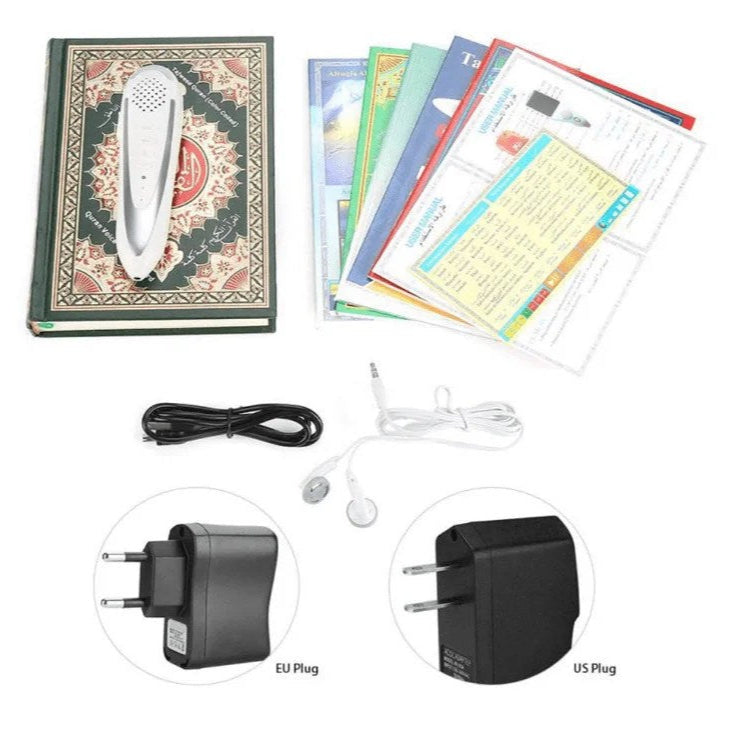 Electronic Quran reader pen with multi-language audio and built-in speaker