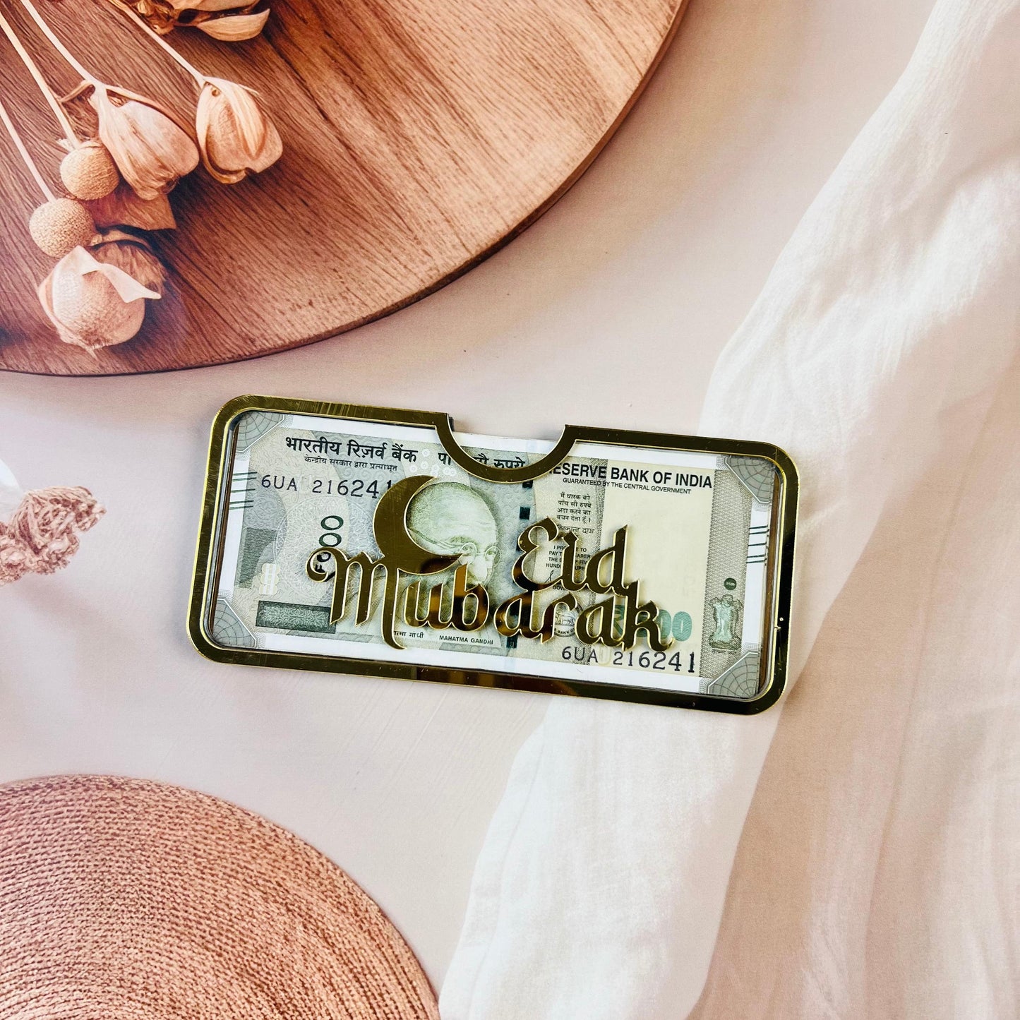 EID Mubarak Acrylic Envelope| Without Money| Only Envelope |.