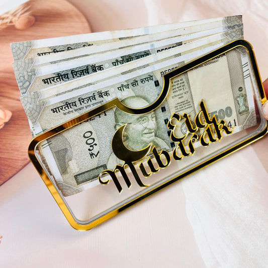 EID Mubarak Acrylic Envelope| Without Money| Only Envelope |.