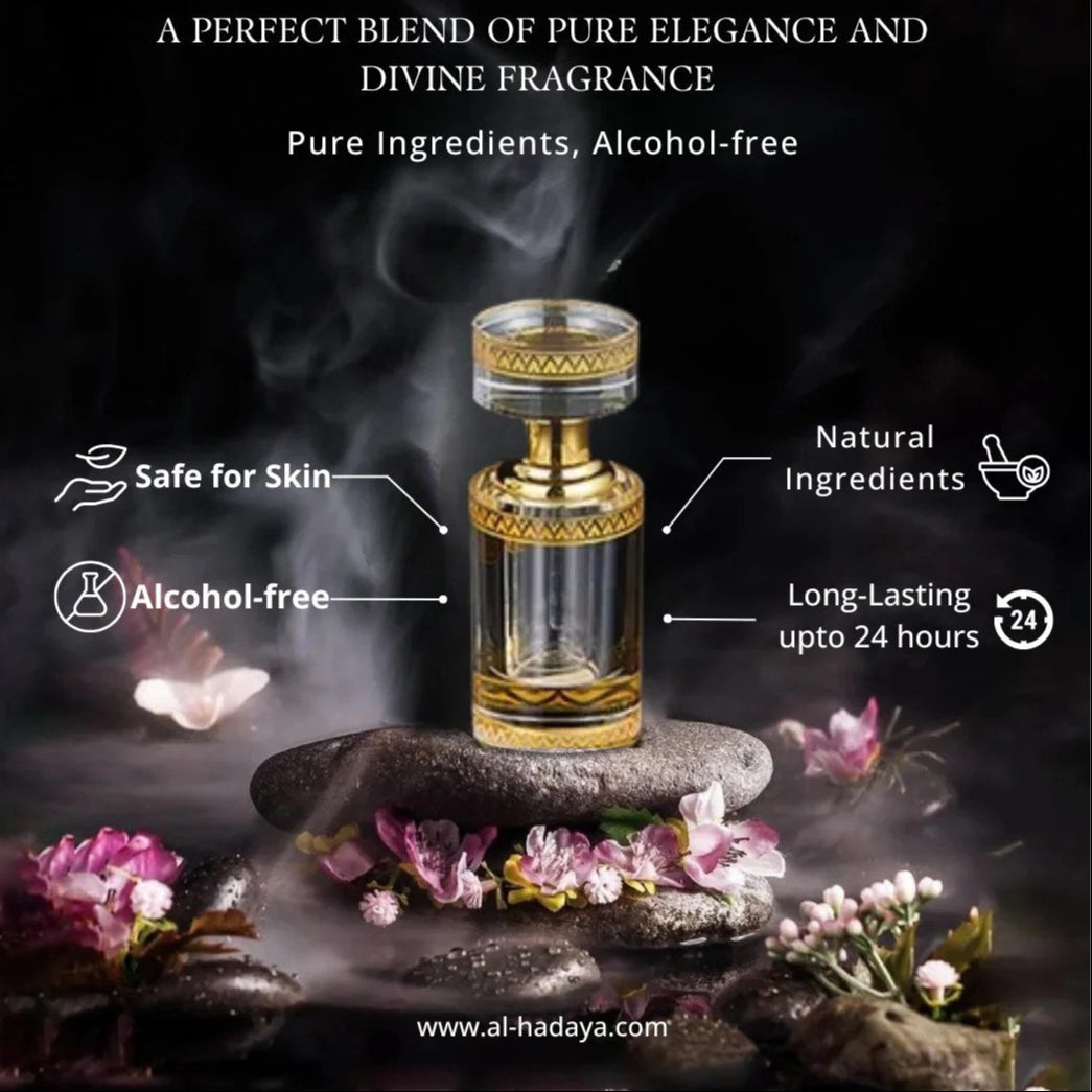 Traditional Luxury Perfume Oil – Jannat-ul-Firdaus Attar in Crystal Design