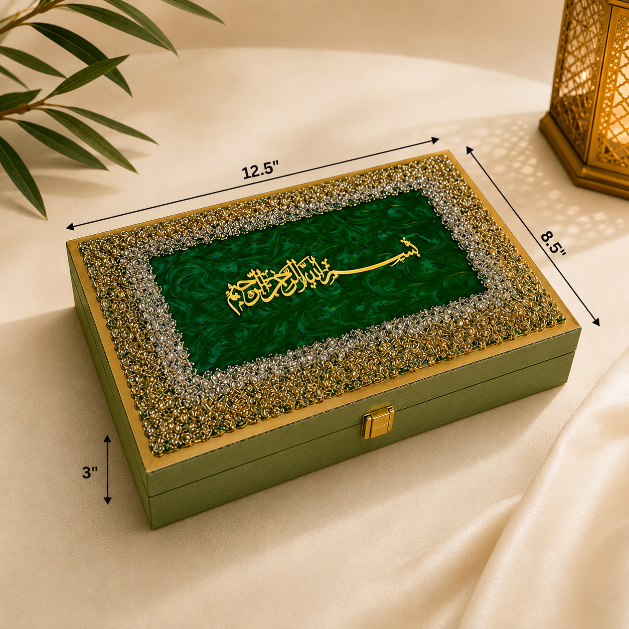Premium Green Resin Gift Box | Luxury Keepsake Gift Box