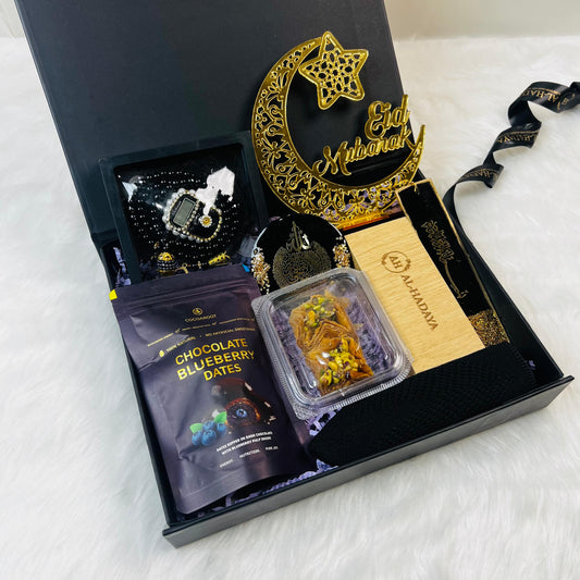 Tawakkul Eid Hamper – Premium Black & Gold Edition.