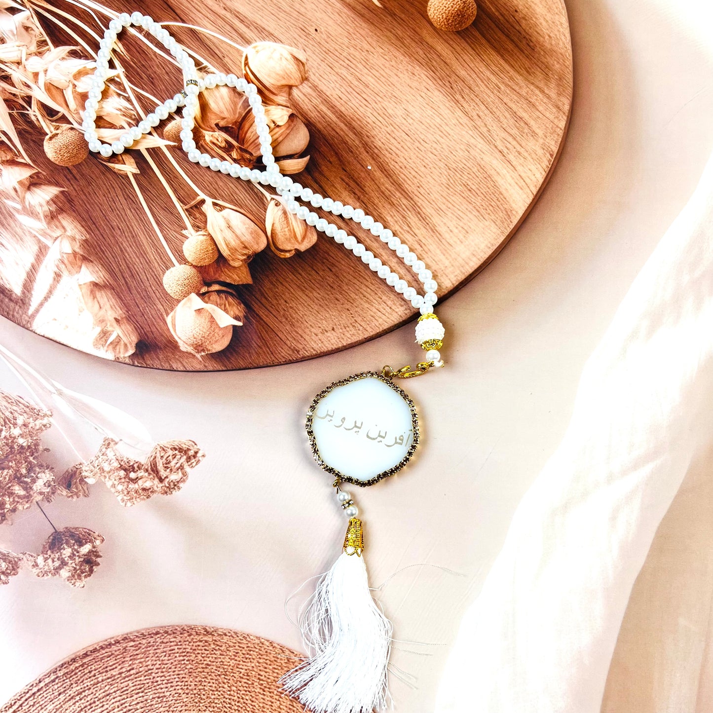 Personalised Premium Crystal Tasbeeh with Bismillah Or Name on Other Side| Ramdhan Gift| Eid Gift| Tasbih Favors|