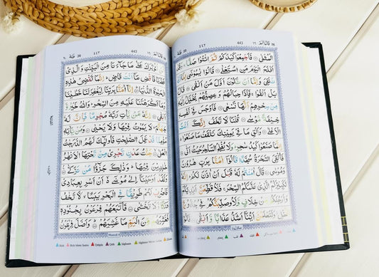 Kaaba Cover Quran | Hardcover | Arabic Quran Best Glossy Pages | Colour-Coded Tajweed Rules.