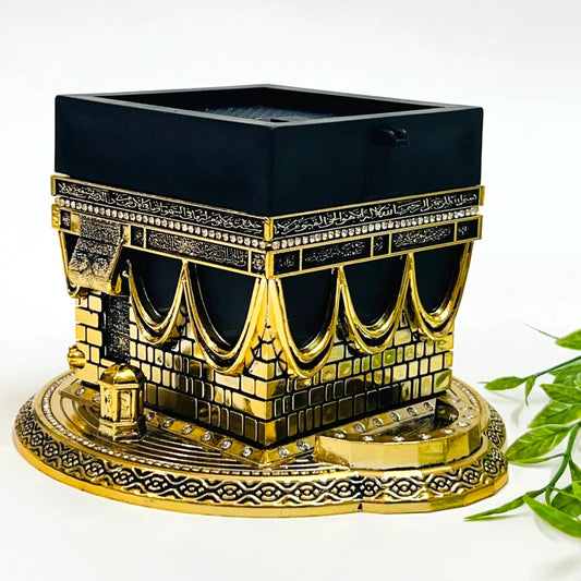 Islamic home decor Kaaba model crafted from polyresin, made in Turkey.