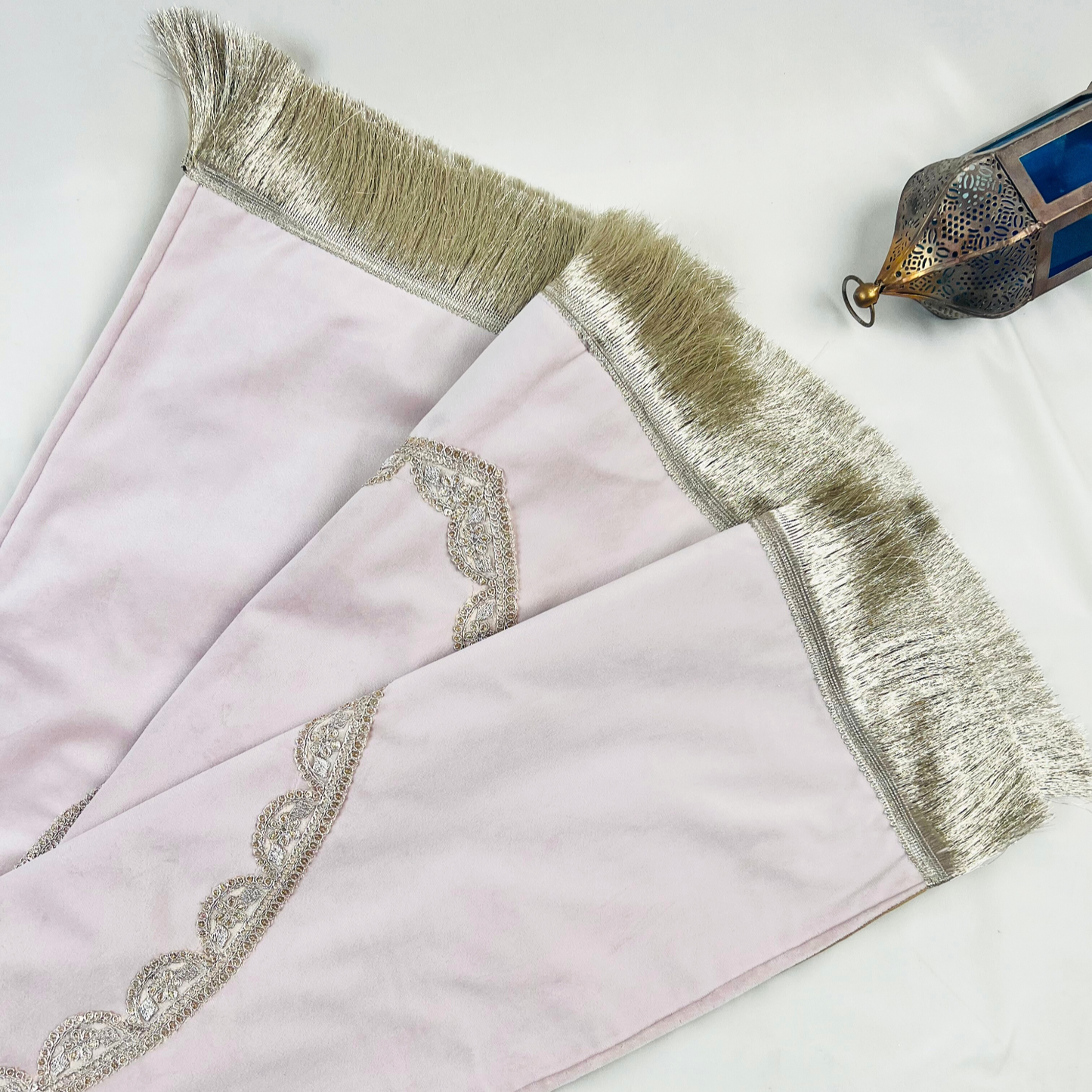 Misty rose prayer mat, velvet prayer mat