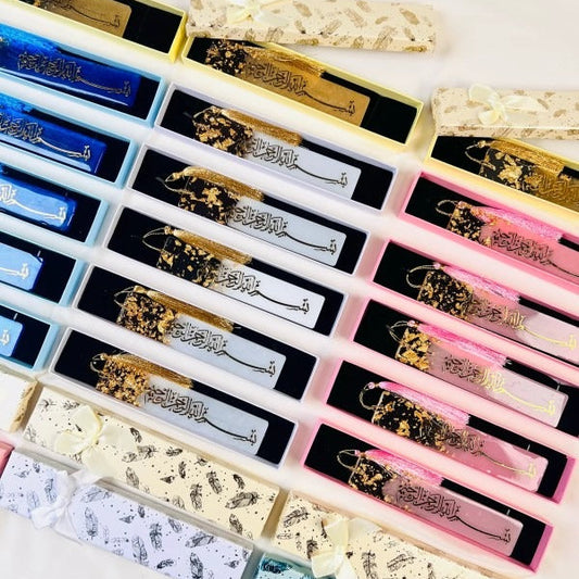 Epoxy resin Islamic bookmark for Quran marking or Eid gift