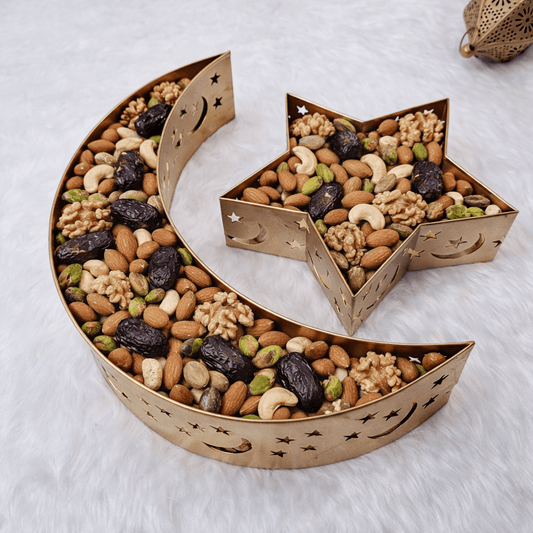 Eid Noor Crescent Tray with Sweets for Family.