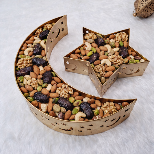 Eid Noor Crescent Tray with Sweets for Family