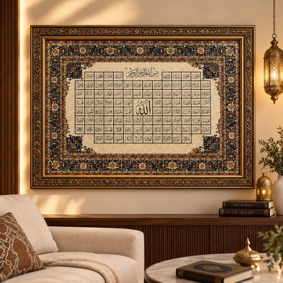 99 Names of Allah Islamic Wall Art