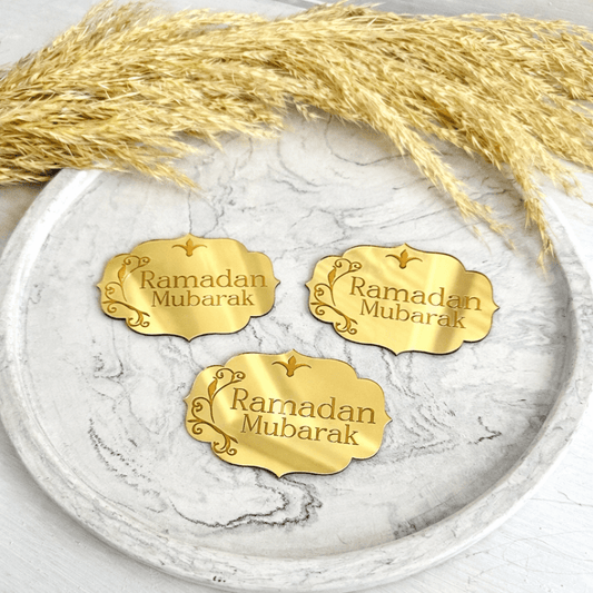 Acrylic Eid Mubarak Tag, Ramadan Mubarak Tags, Eid Mubarak Mirror Label, Ramadan Kareem , Ramadan Decor, Ramadan Tag, Islamic Gift Tag.