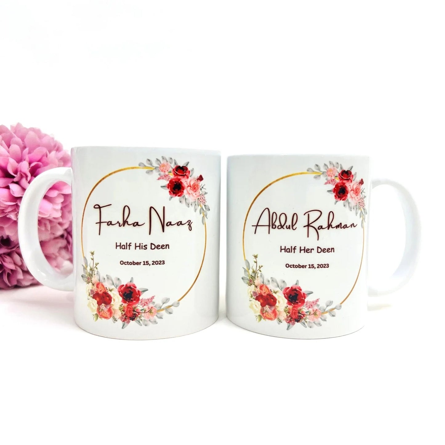 personalised couple name customised cups