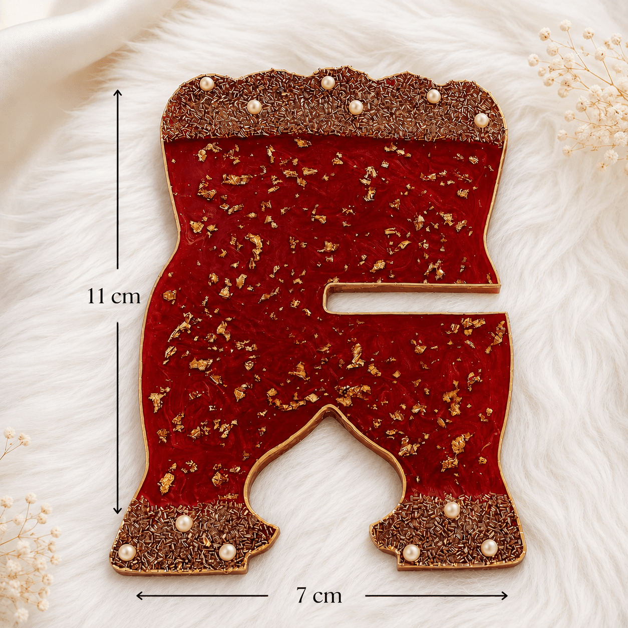 Red Shimmer Resin Rehal with Matching Bookmark | Premium Quran Stand.