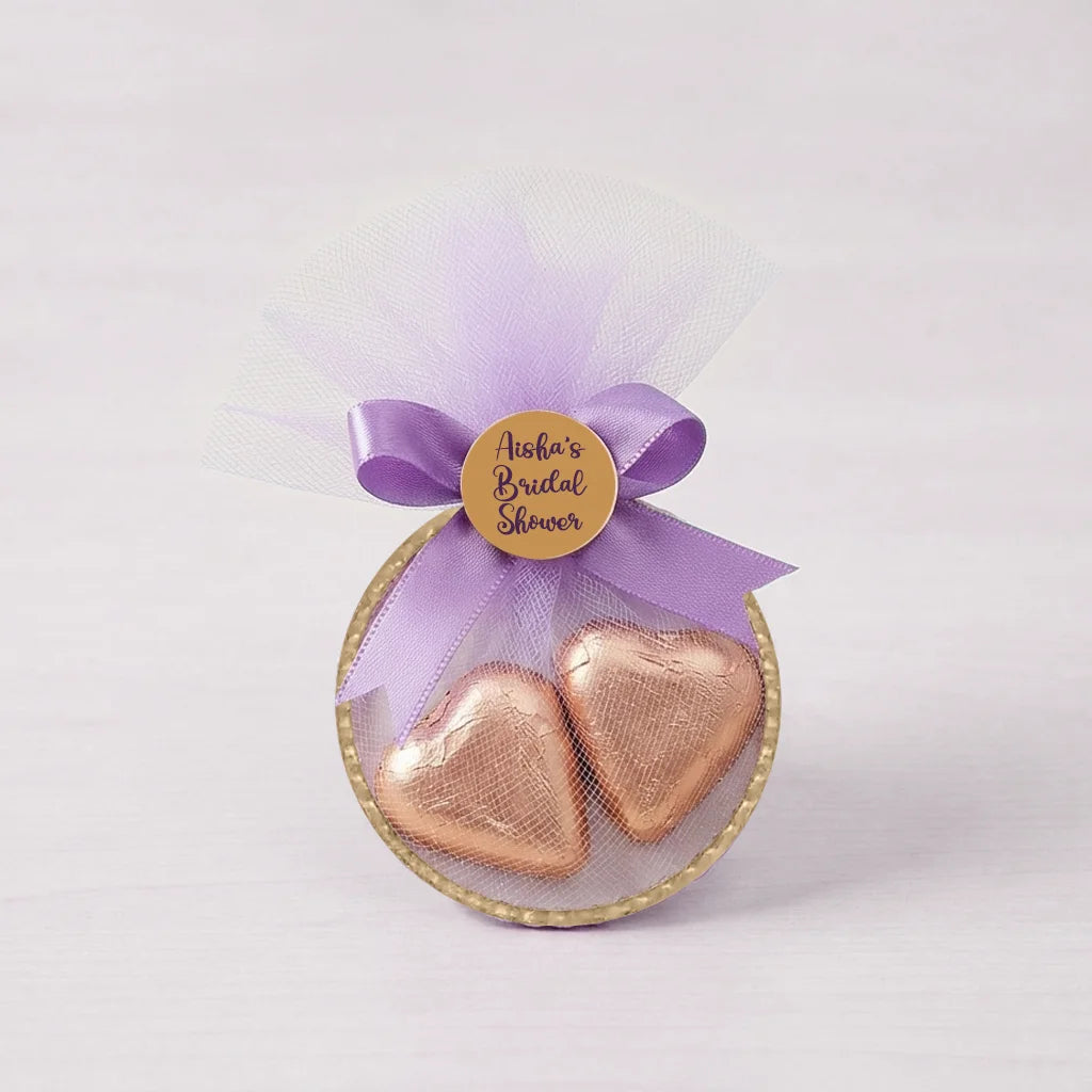Personalized Heart Chocolate Bridal Shower Favors