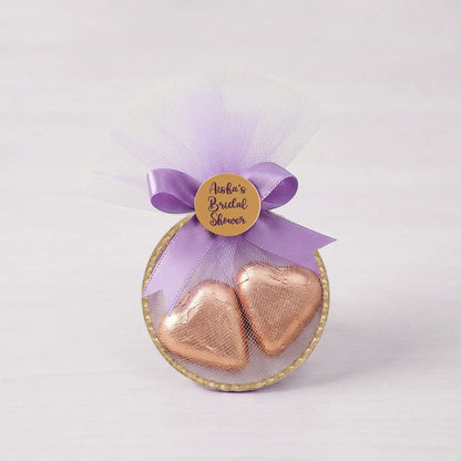 Personalized Heart Chocolate Bridal Shower Favors