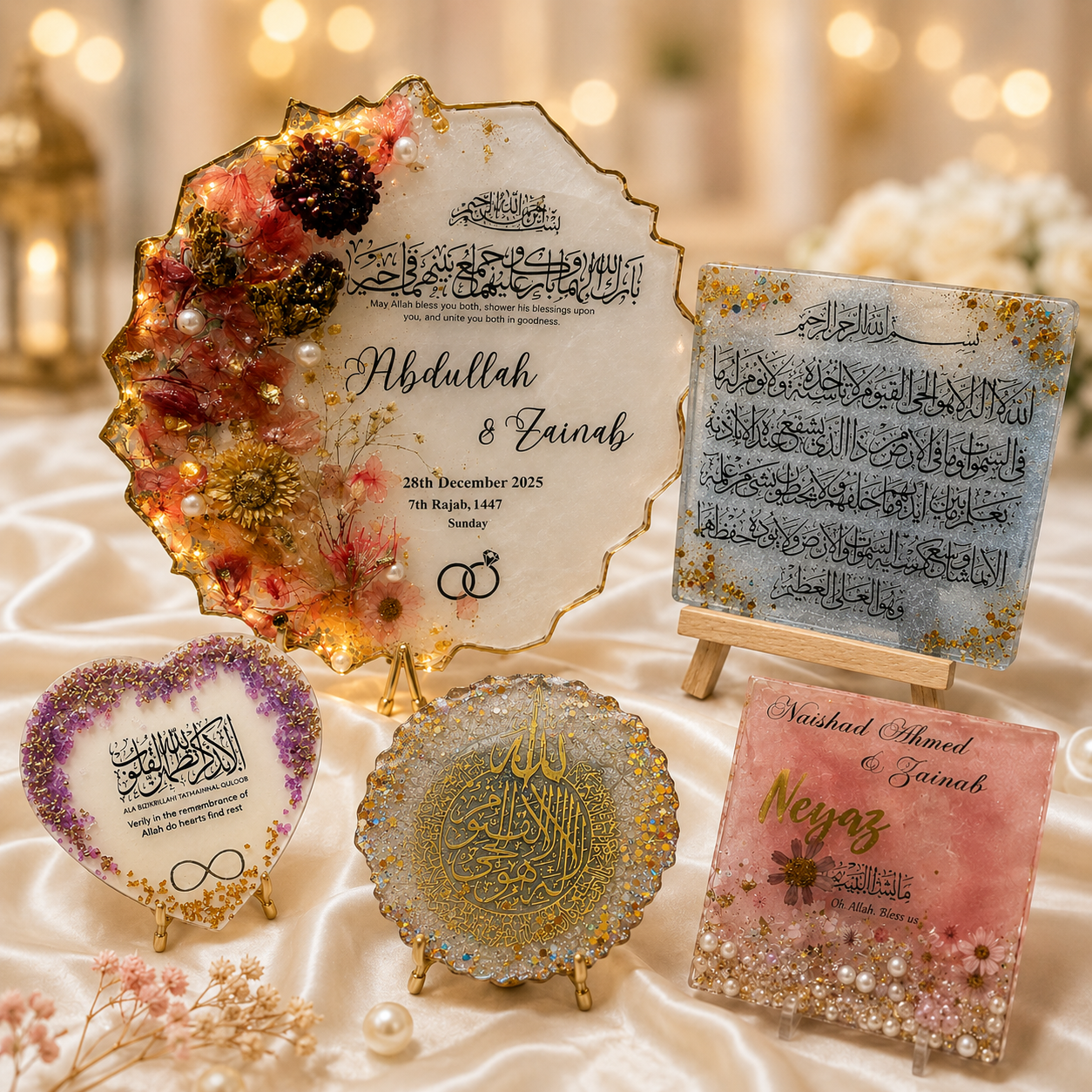 Luxury Resin Gift Collection | Custom Islamic Keepsakes & Home Decor|