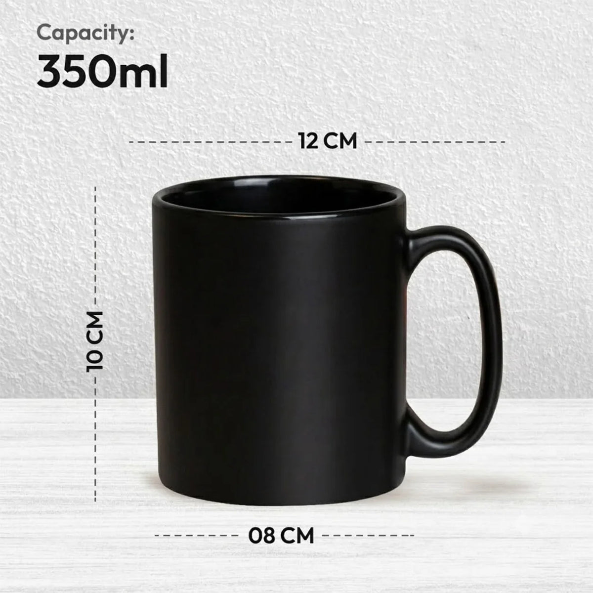 Personalized Matte Black Ceramic Birthday Mug with Pink Brushstroke Typography and Custom Name