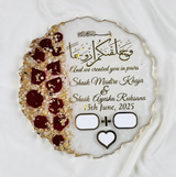 Handmade Personalised Wedding Resin Thumb Tray, Nikah Tray