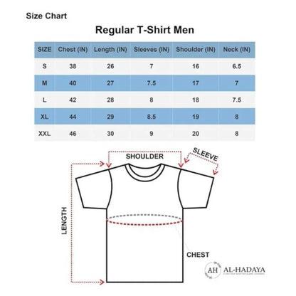 Islamic T-shirt 'Reward Is Greater Than The Test' Self Design Round Neck Half Sleeves White T-shirt for Men