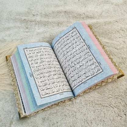 Luxury Glittering Quran Gift Set - Beige & Red