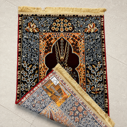 Premium Persian Design Prayer Mat with Fringed Finish