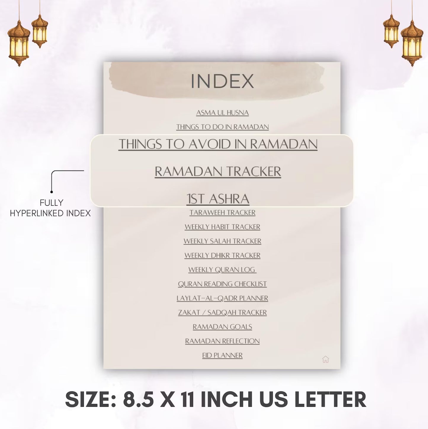 Islamic Ramadan journal for daily planning, Quran reading, and spiritual growth.