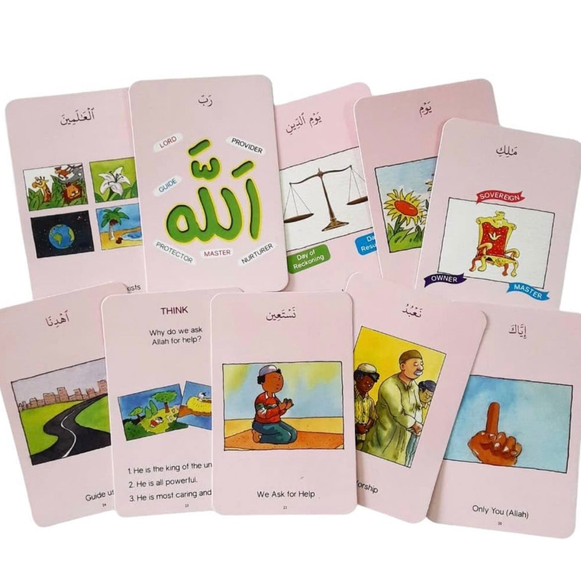 Surah Al-Fatihah Flash Cards – Educational Islamic Learning Set for Children
