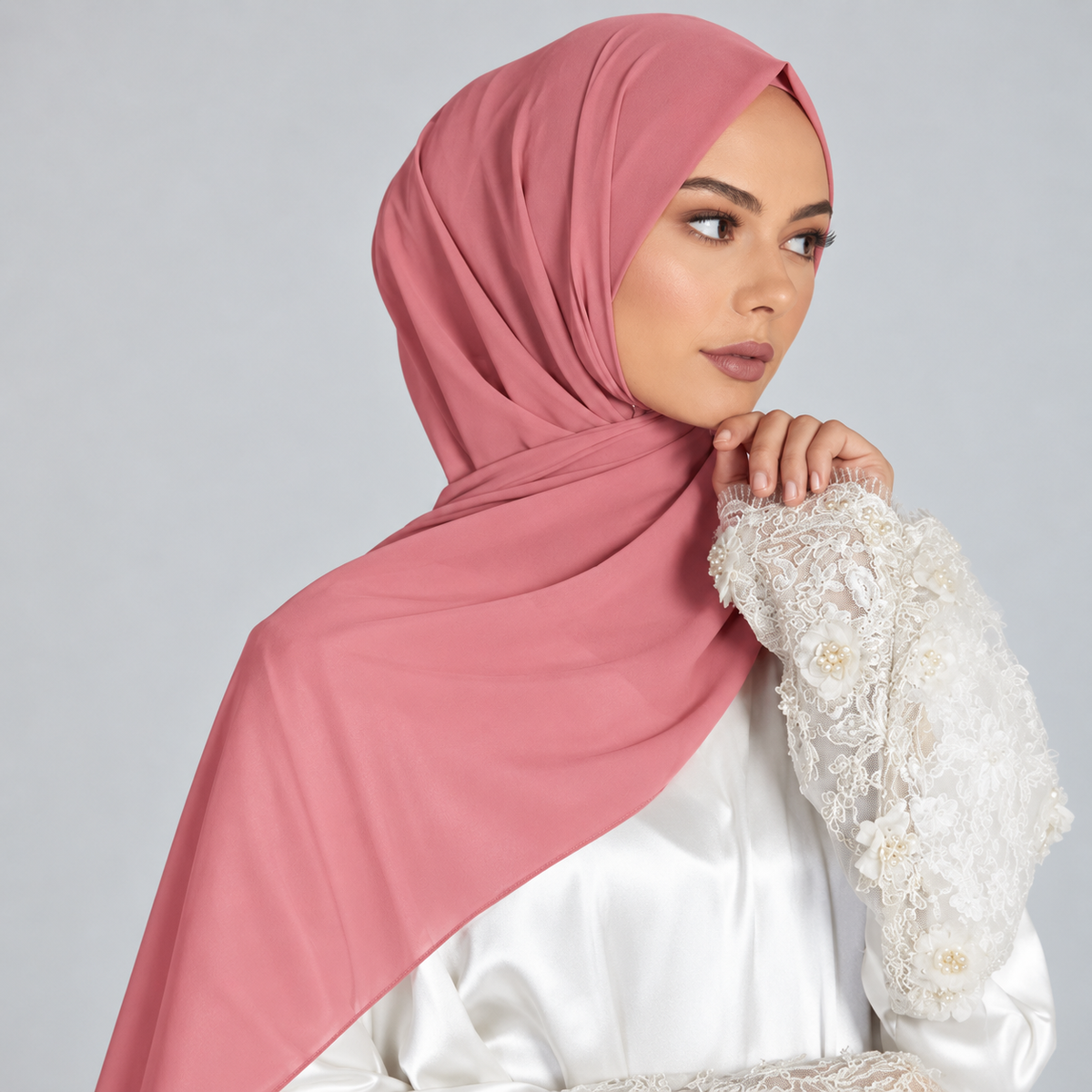 Dusty Rose Premium Chiffon Hijab