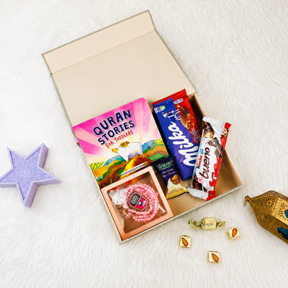 Sweet Treats & Islamic Stories Gift Set | Little Smiles Chocolate Box |Kiddie Chocolate Box