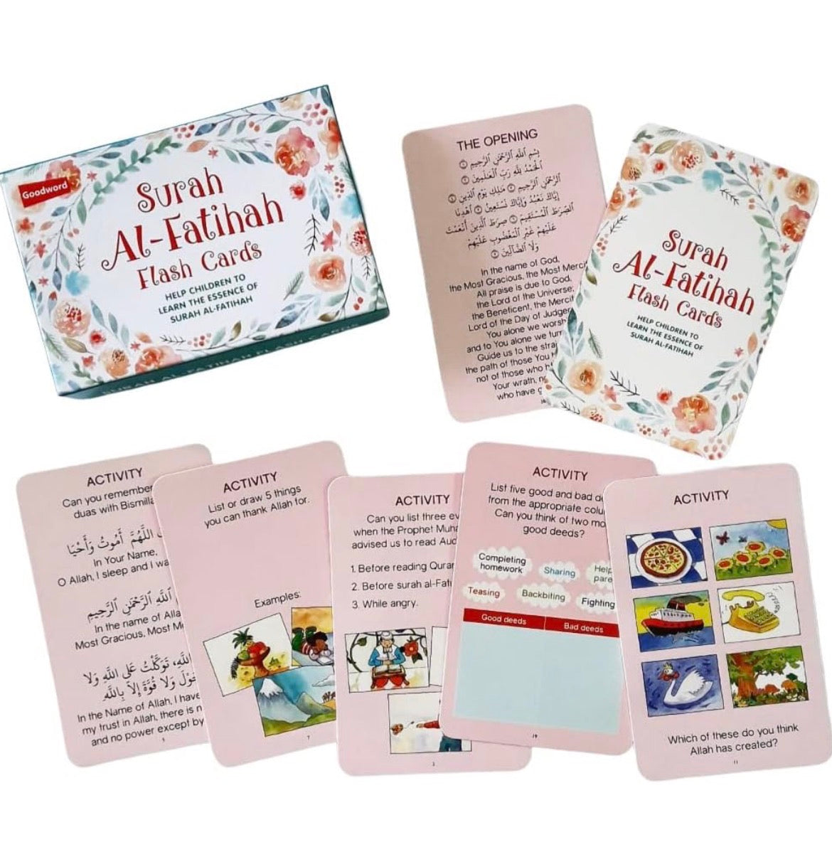 Surah Al-Fatihah Flash Cards – Educational Islamic Learning Set for Children