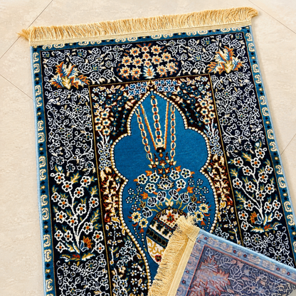 Floral Carpet-Style Janamaz | Luxury Islamic Prayer Rug