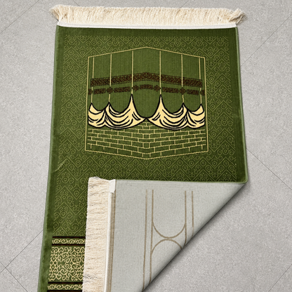 Green Turkish Janemaz – Premium Kaba Design Prayer Mat