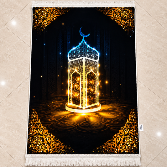 Premium Black & Gold Kaaba Prayer Mat