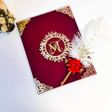 Luxury Nikah Certificate, Nikah Nama & Nikah Pen Personalised Names with Quran Verse
