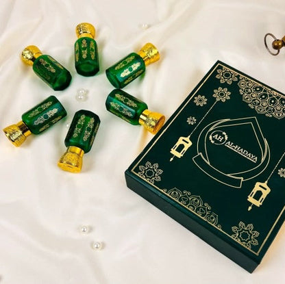 Al-Hadaya 6 Fragrance Attar Gift Set – luxury alcohol-free perfume oils for men and women