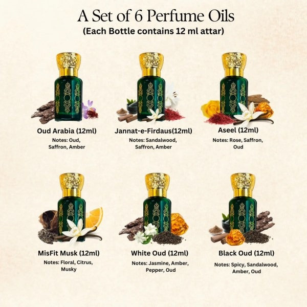 Jawhar-e-Jannat perfume oils – versatile, concentrated, and traditional fragrance collection