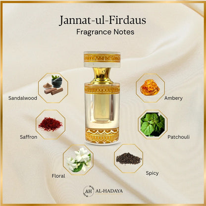 Pure luxury attar perfume, Jannat-ul-Firdaus 12ml, ideal gift for men and women