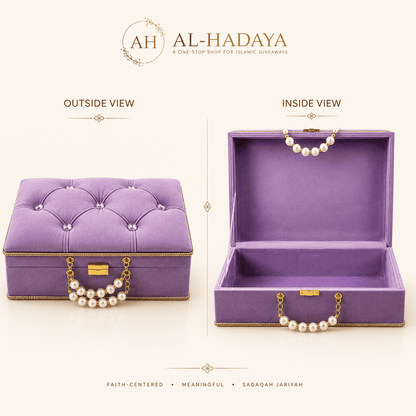 Lavender  Luxe Diamond-Studded Velvet Gift Box.