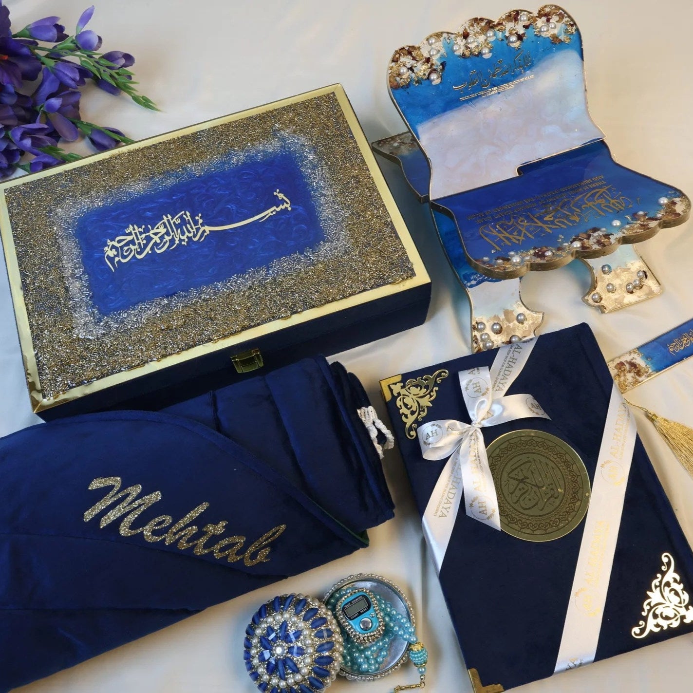Royal Blue Quran Gift set