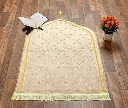 Personalized Luxury Couple Prayer Rug Set | 2 Prayer Mat Set with Heart Design | Islamic Wedding Gift | Nikah Gift for Muslim Couples