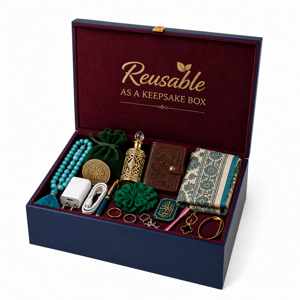 Premium Royal Blue Gift Box | Glass Gift Box.
