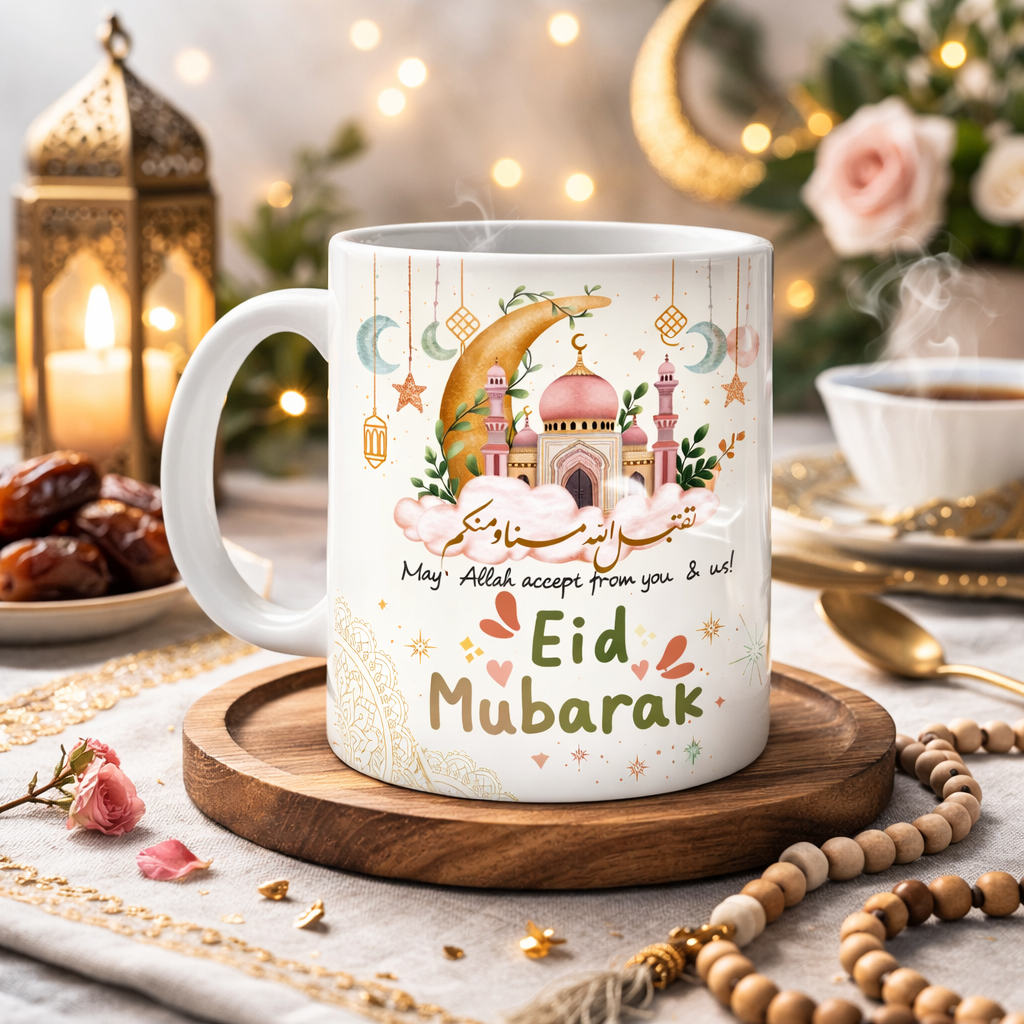 Eid Mubarak Coffee Mug – Meaningful Islamic Gift for Family & Friends