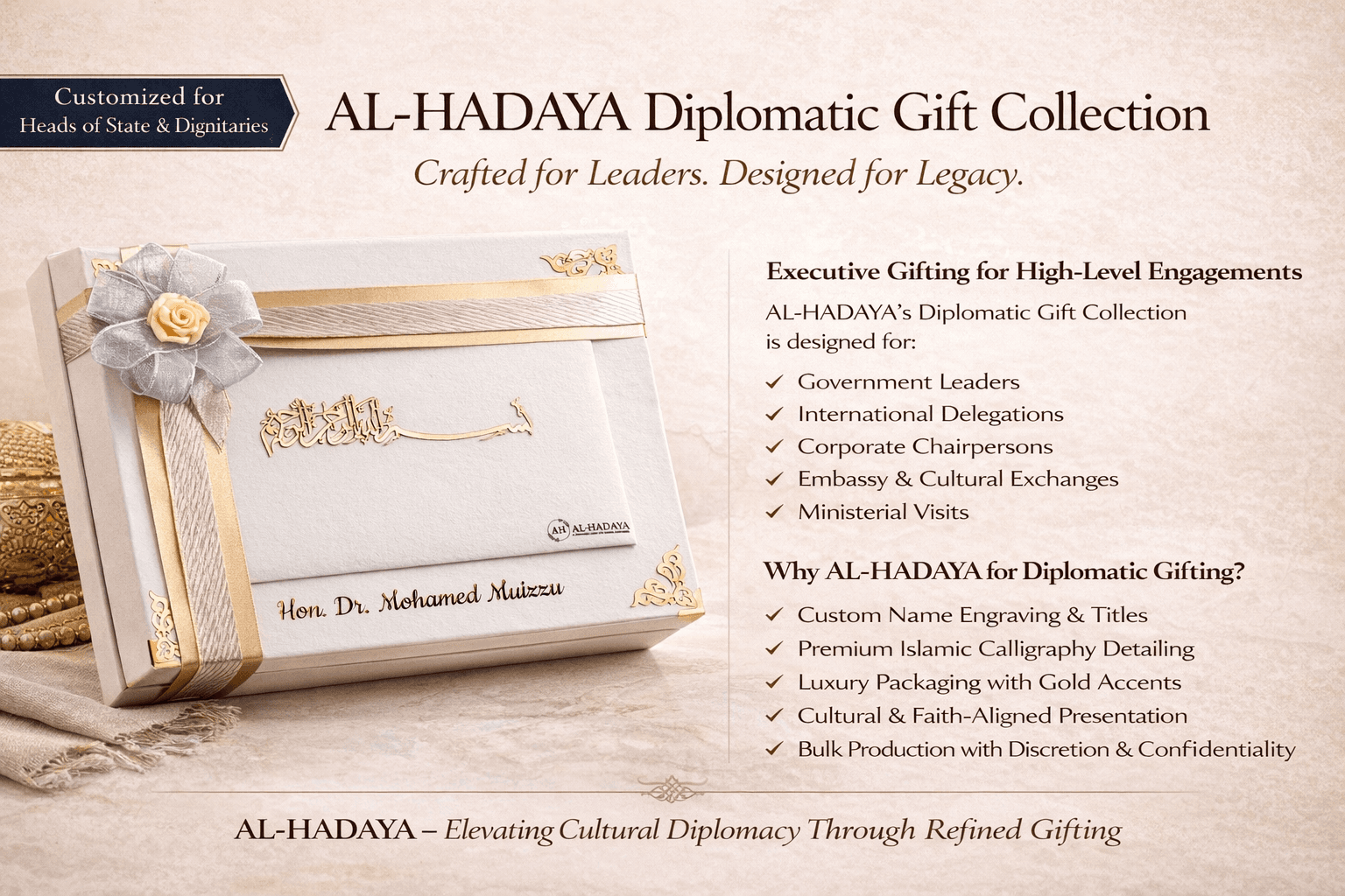 Luxury Eid Mubarak Gift Hamper | Dr. Mohamed Muizzu | President of Maldives Gift Chosen By.